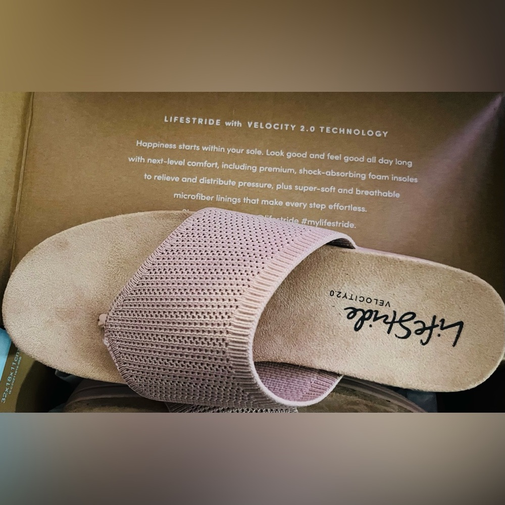 Life Stride Women's Blush Slide Sandals
